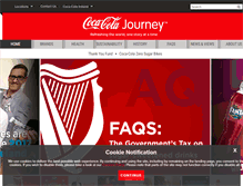 Tablet Screenshot of coca-cola.ie